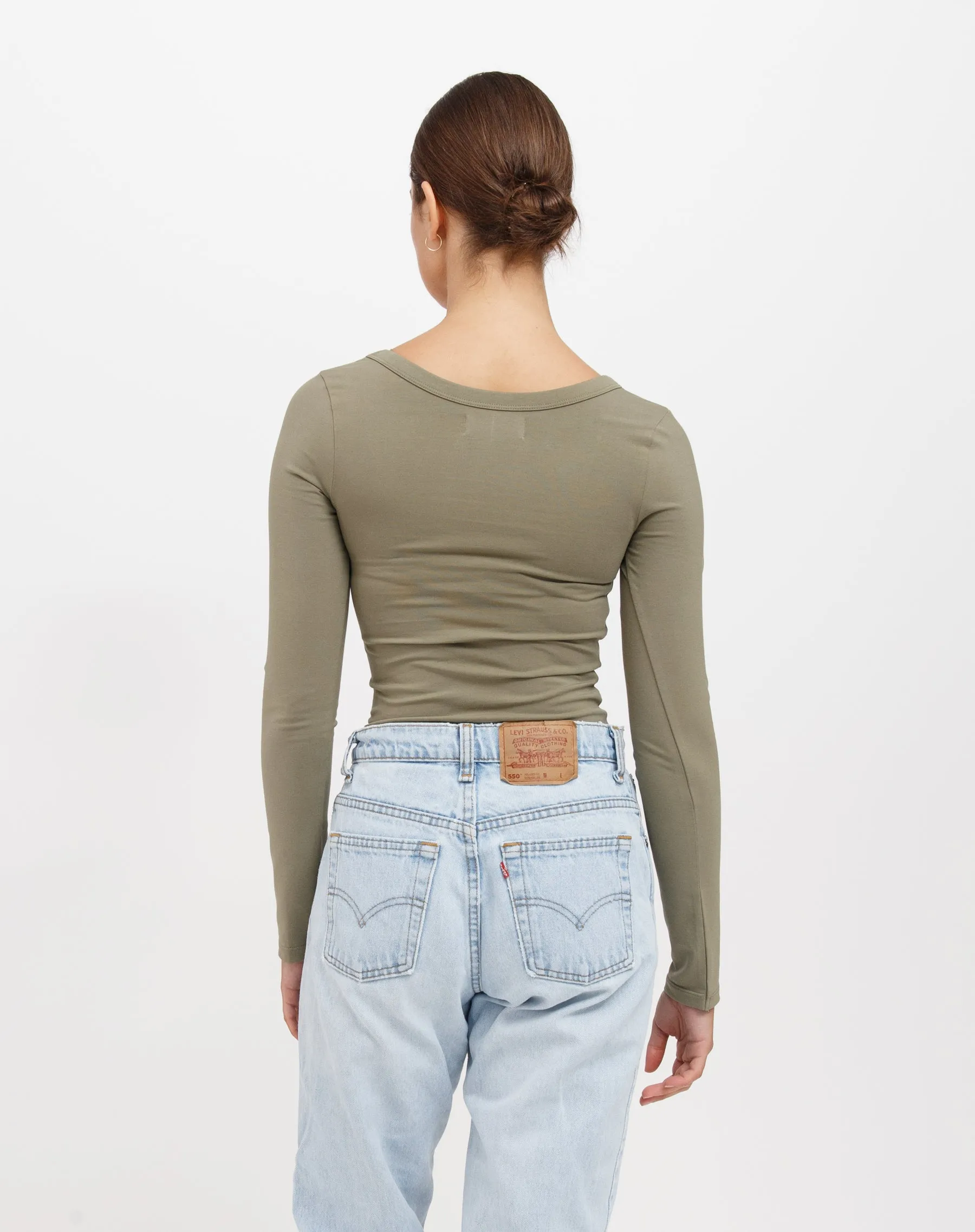 Scoop Neck Long Sleeve sold by Brunette The Label product image thumbnail 3