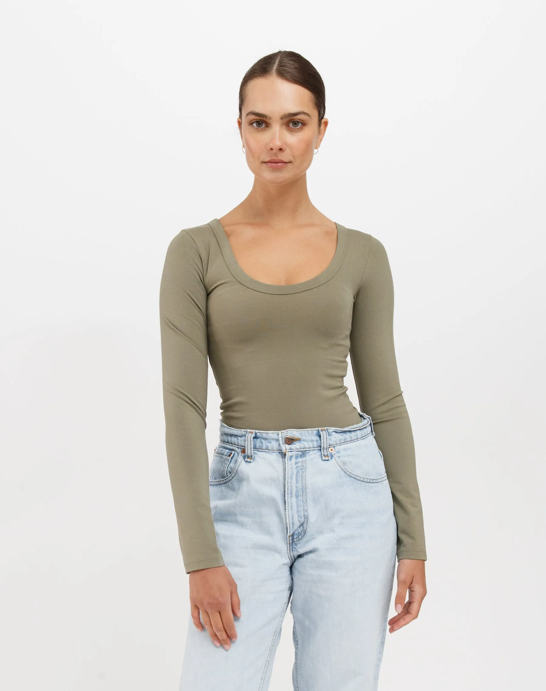 Scoop Neck Long Sleeve sold by Brunette The Label