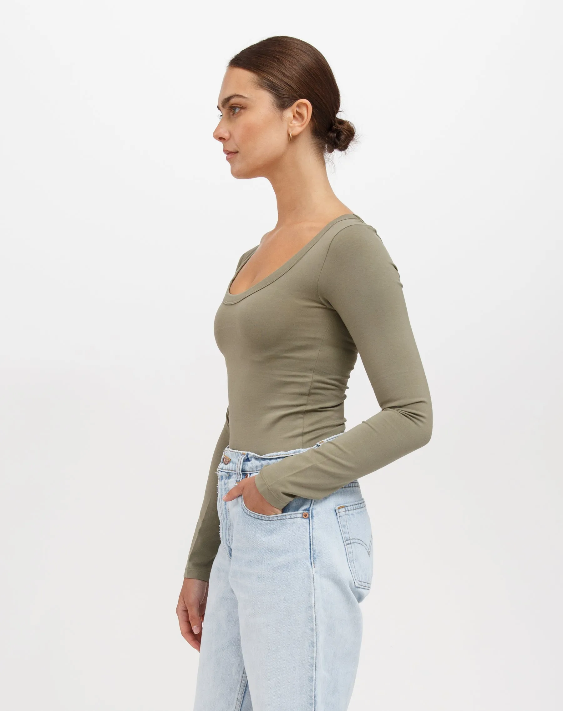 Scoop Neck Long Sleeve sold by Brunette The Label product image thumbnail 2
