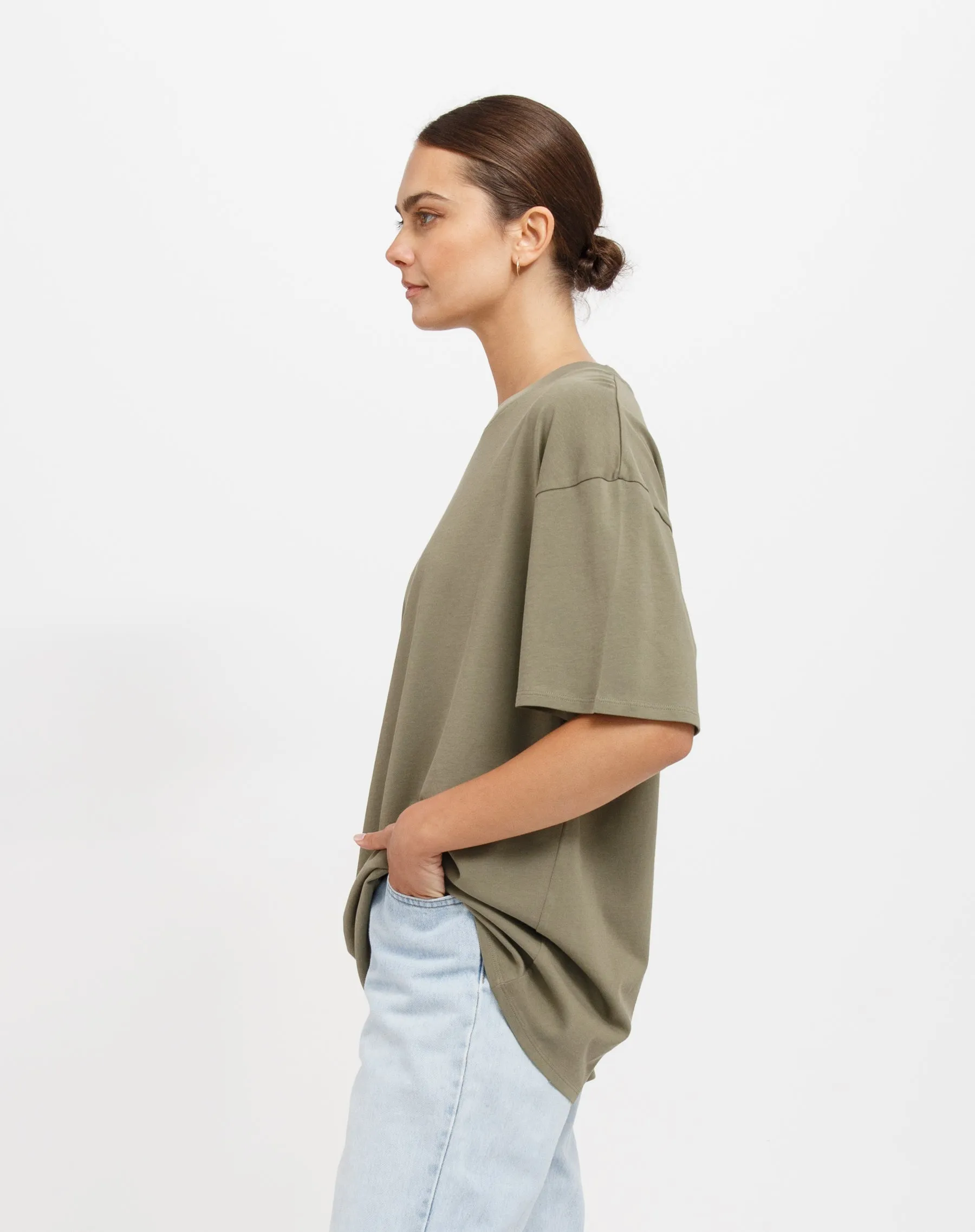 Oversized Boxy Tee sold by Brunette The Label product image thumbnail 2