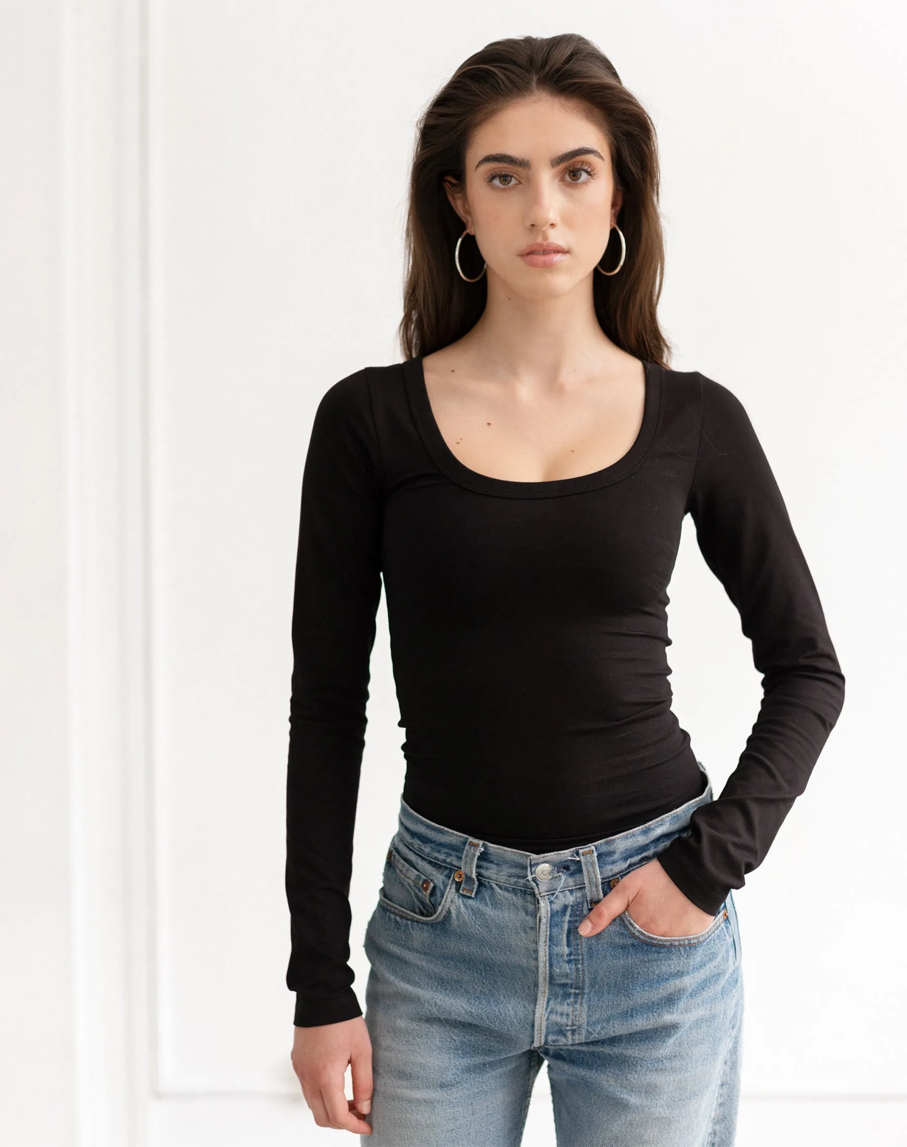 Scoop Neck Long Sleeve sold by Brunette The Label product image thumbnail 5