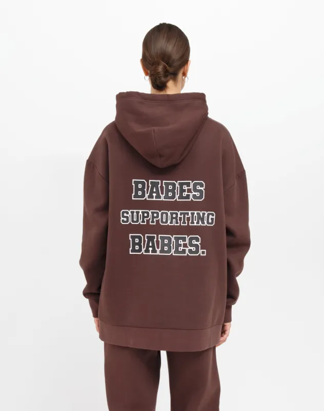 "Babes Supporting Babes" Big Sister Hoodie sold by Brunette The Label