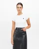 Rose Ribbed Tee sold by Brunette The Label