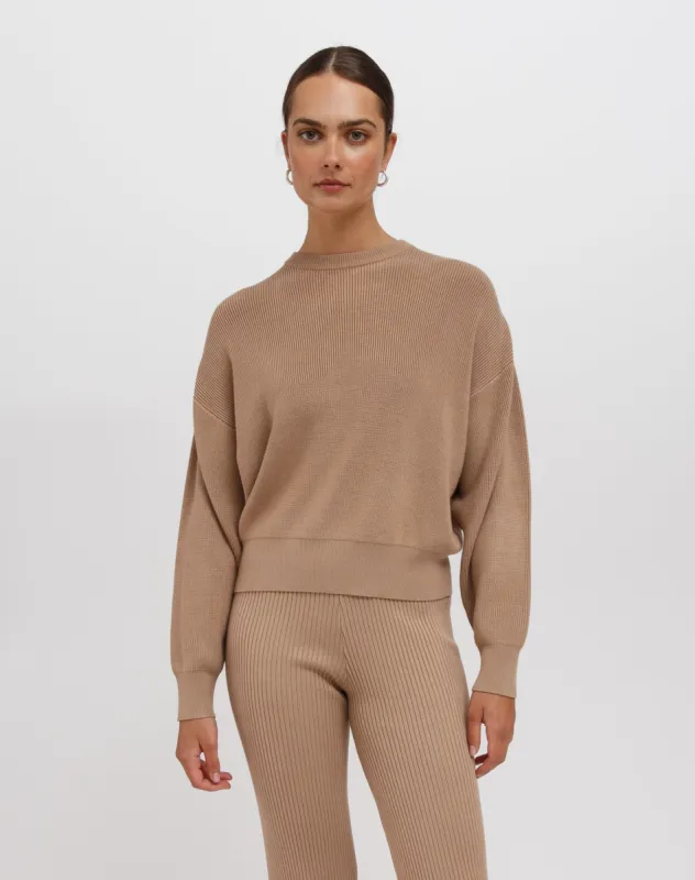 Olivia Knit Crew sold by Brunette The Label