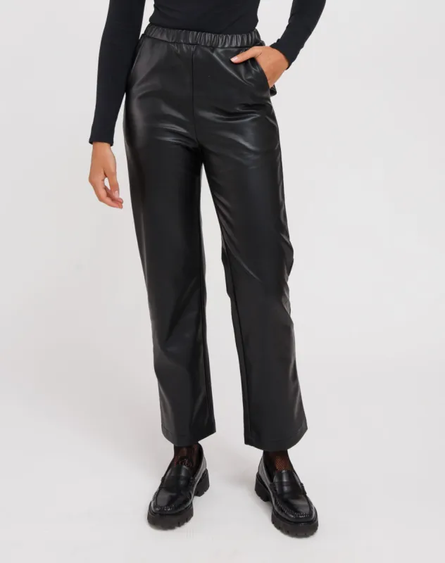 Megan Vegan Leather Pant sold by Brunette The Label