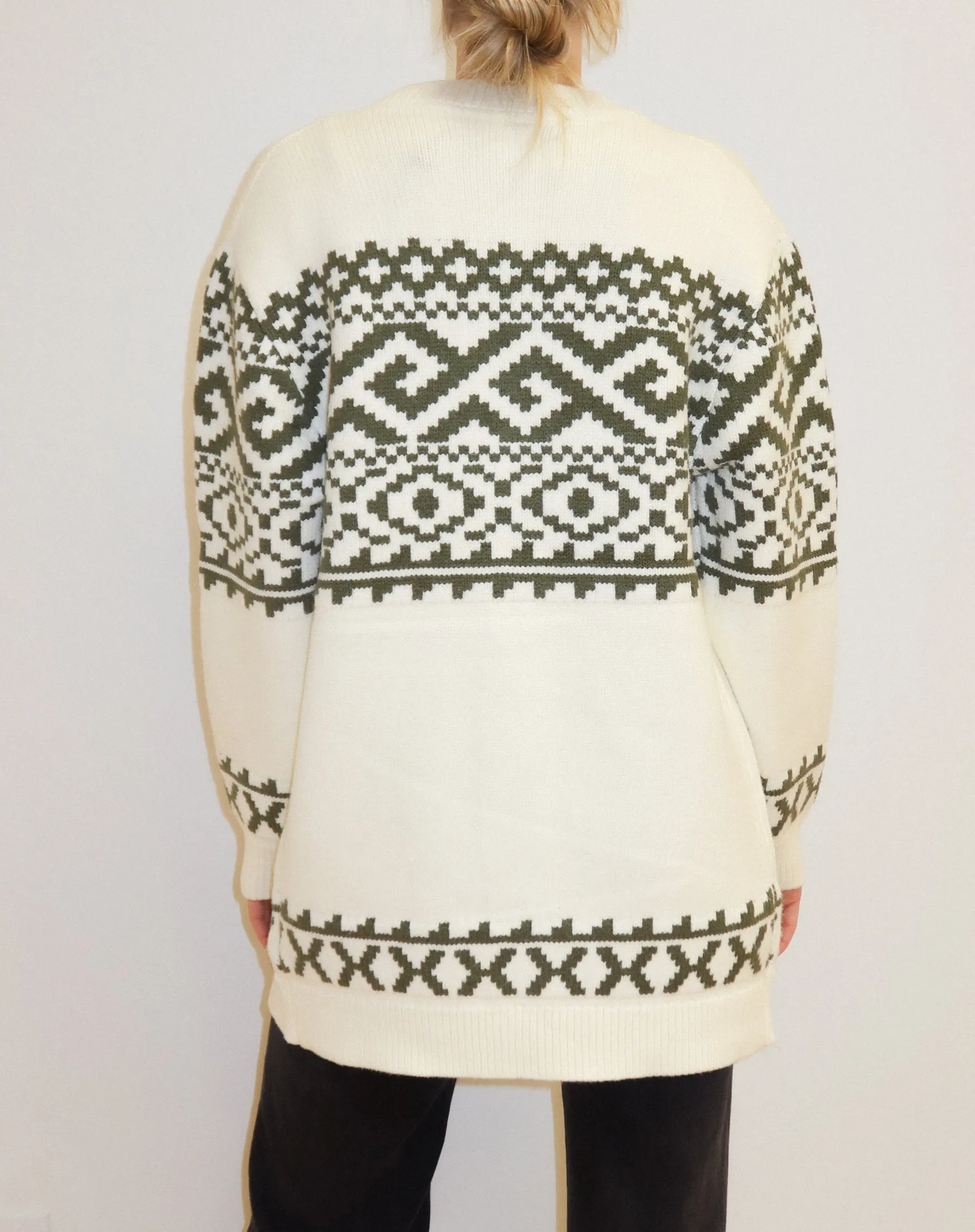 Fair Isle Knit Cardigan sold by Brunette The Label product image thumbnail 2