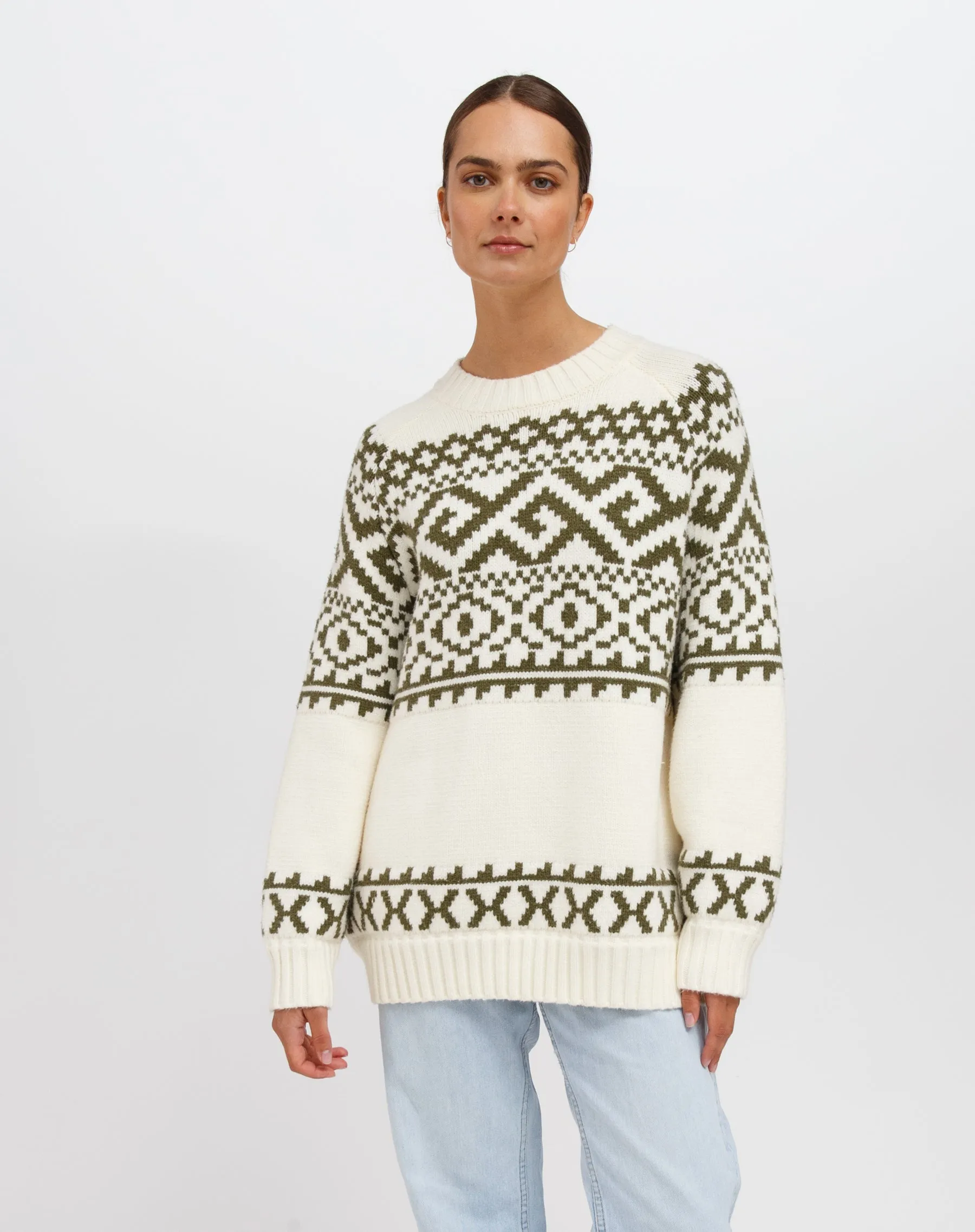 Fair Isle Knit Sweater sold by Brunette The Label product image thumbnail 5