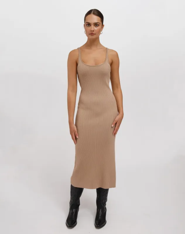 Jennifer Knit Maxi Dress sold by Brunette The Label