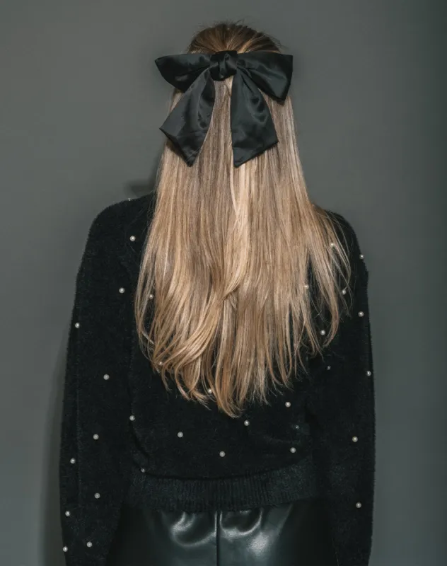 Large Satin Bow sold by Brunette The Label