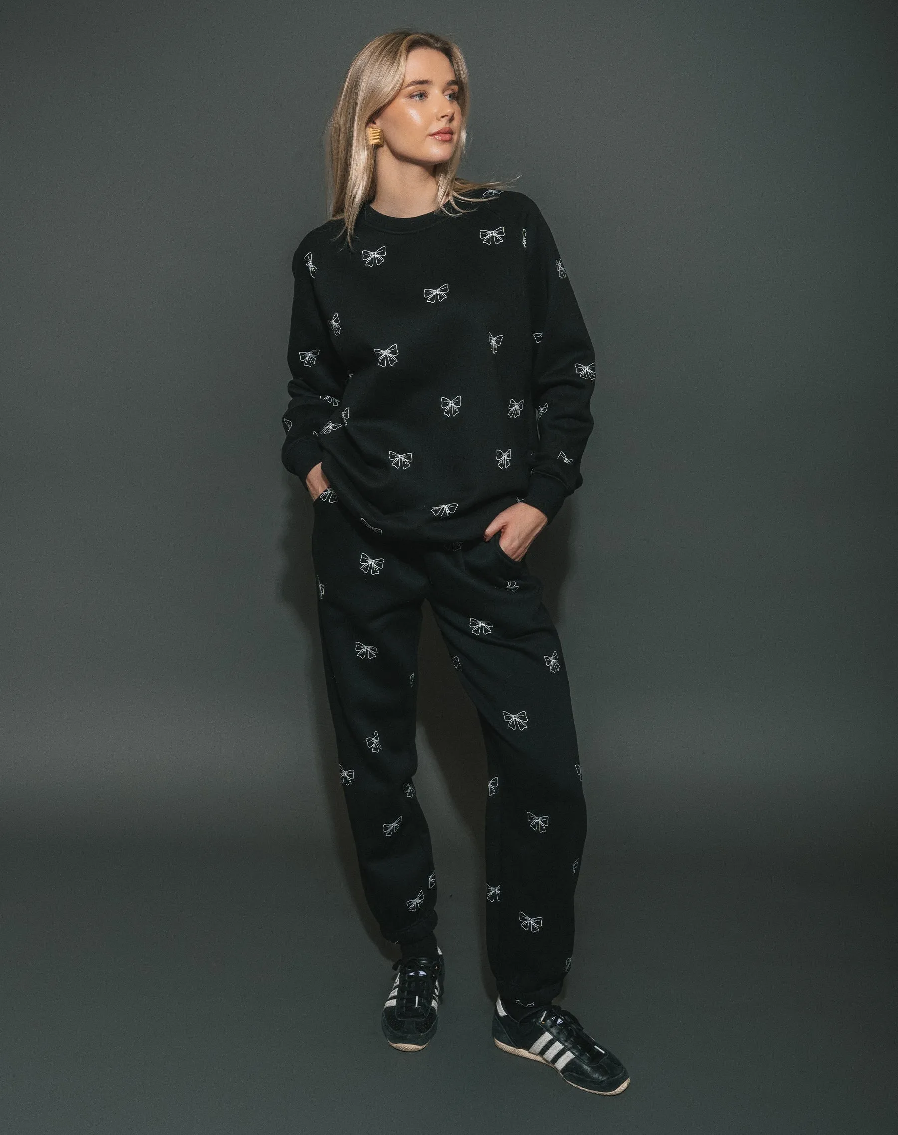 All Over Bow Oversized Jogger sold by Brunette The Label