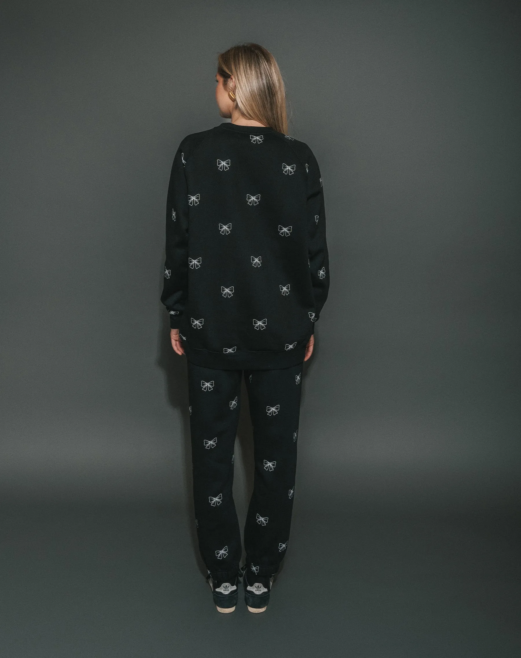 All Over Bow Oversized Jogger sold by Brunette The Label product image thumbnail 3