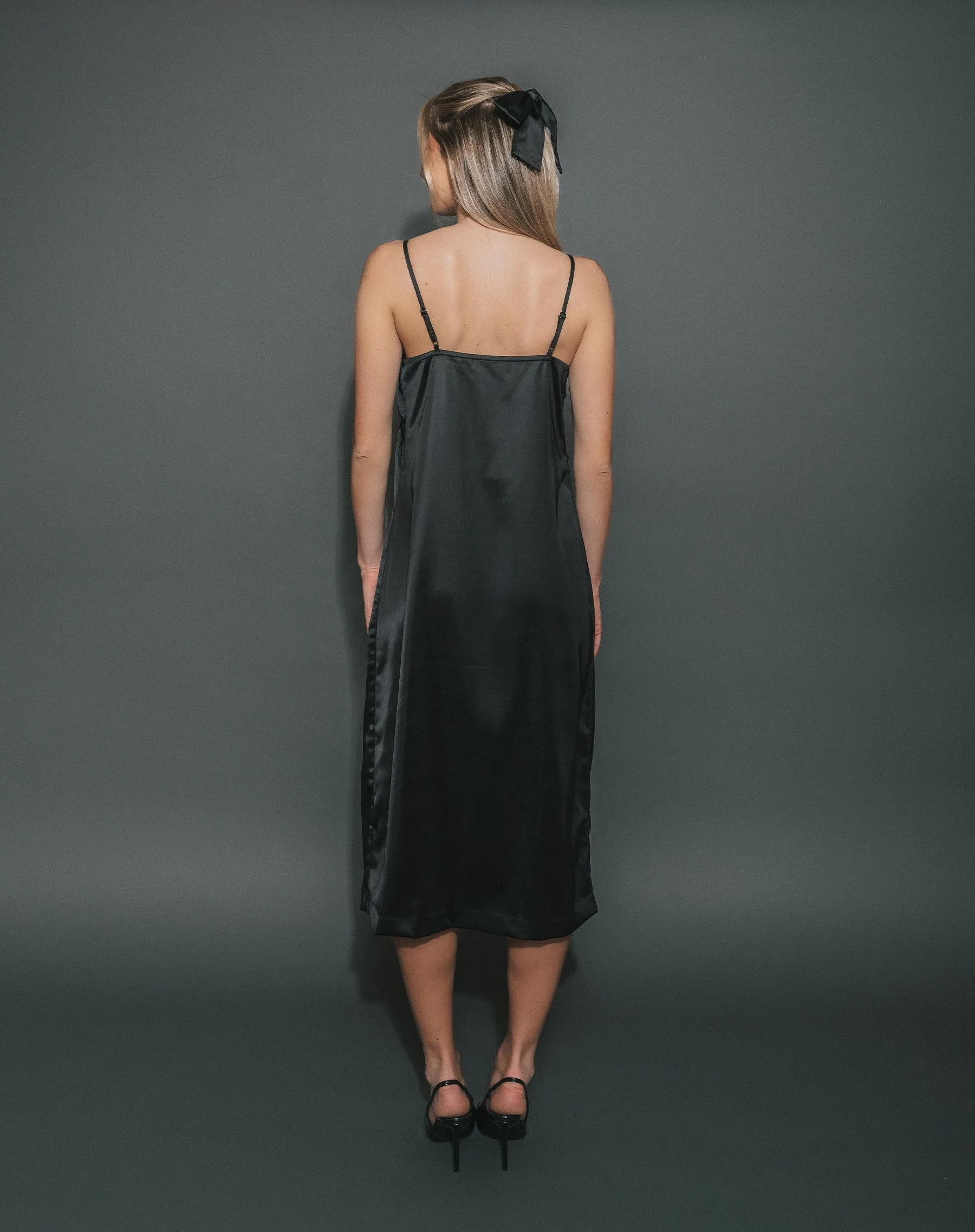 Satin Lace Maxi Dress sold by Brunette The Label product image thumbnail 5
