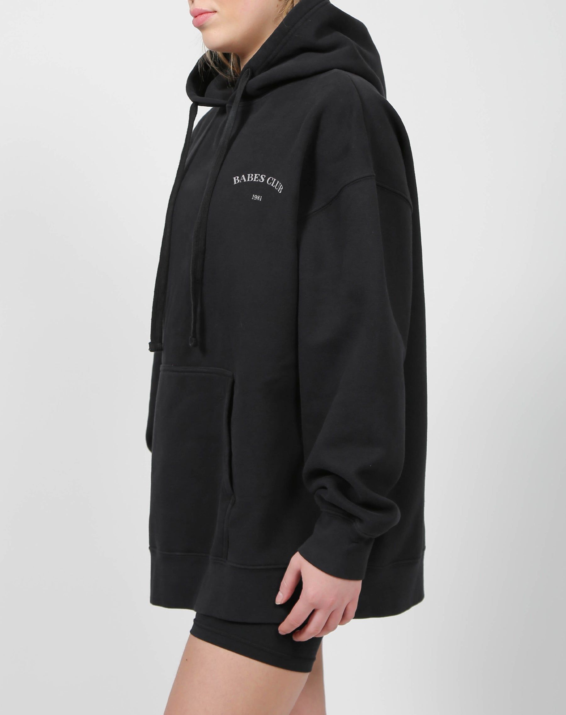 The "BABES CLUB" Big Sister Hoodie | Washed Black sold by Brunette The Label product image thumbnail 6