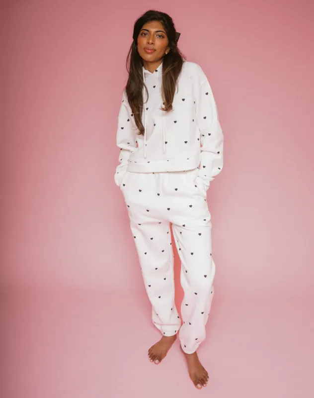 All Over Mini Heart Best Friend Jogger sold by Brunette The Label