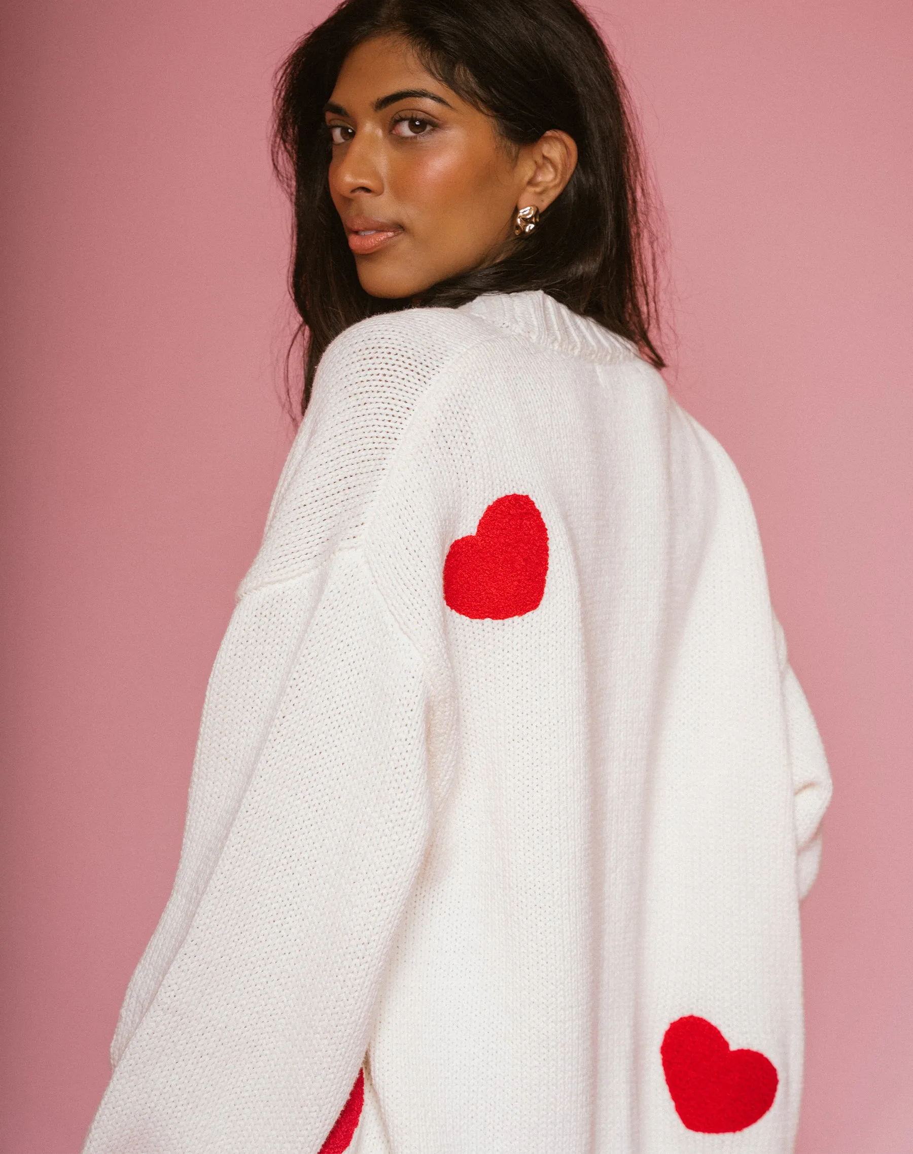 Heart Oversized Cardigan sold by Brunette The Label product image thumbnail 3