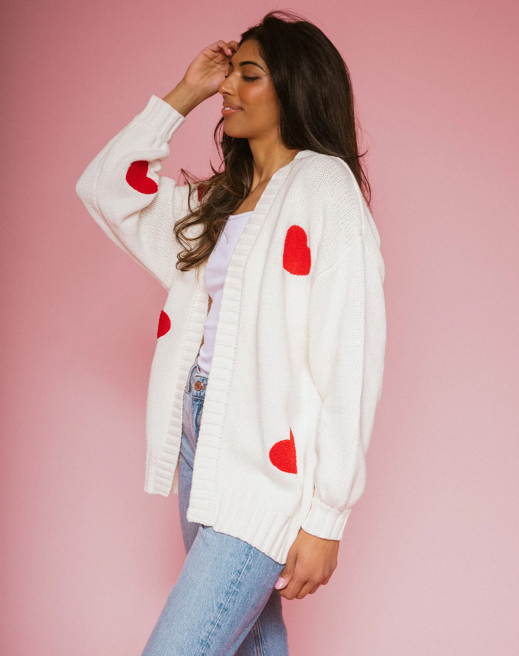 Heart Oversized Cardigan sold by Brunette The Label product image thumbnail 2