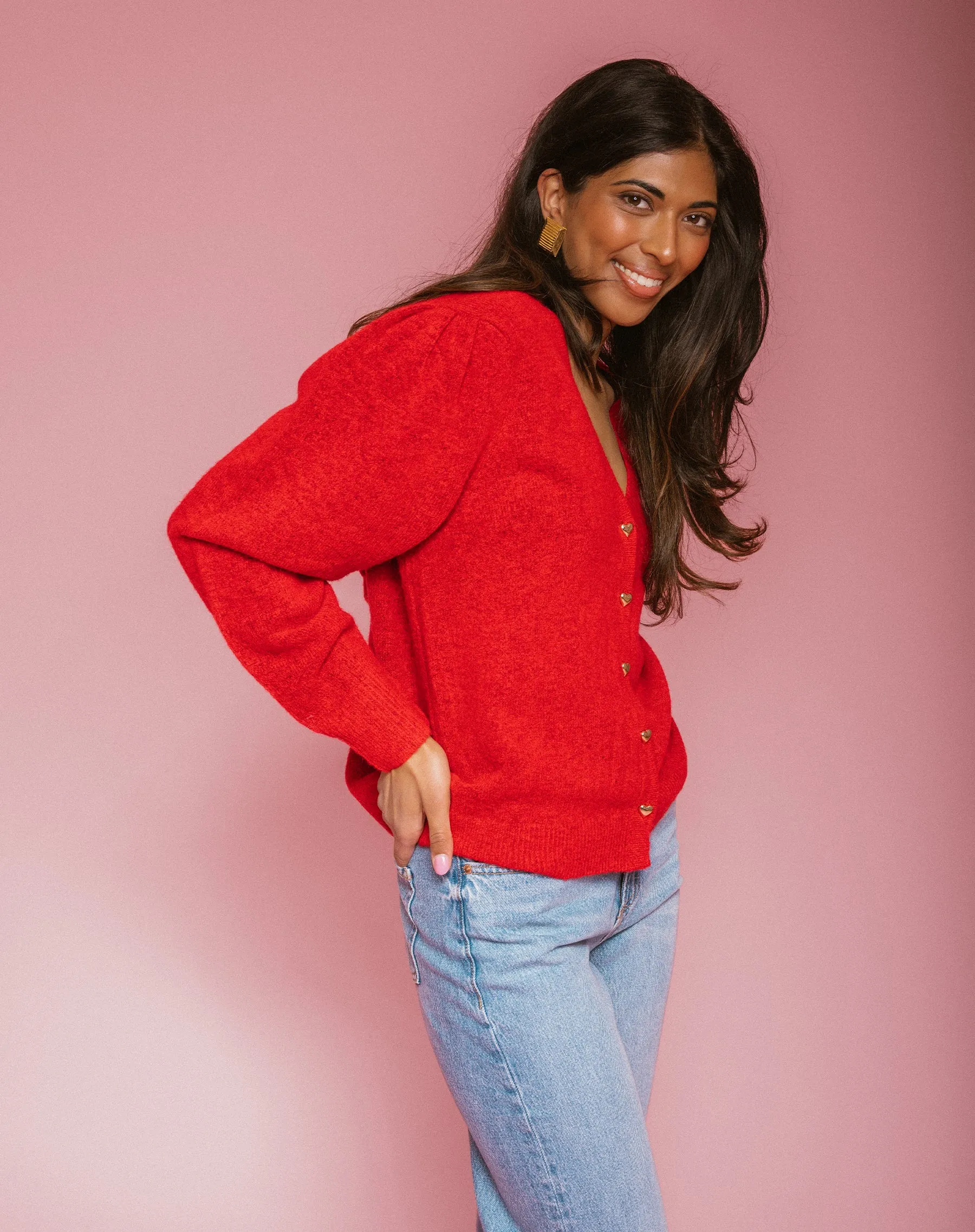 Heart Button Cardigan sold by Brunette The Label product image thumbnail 2