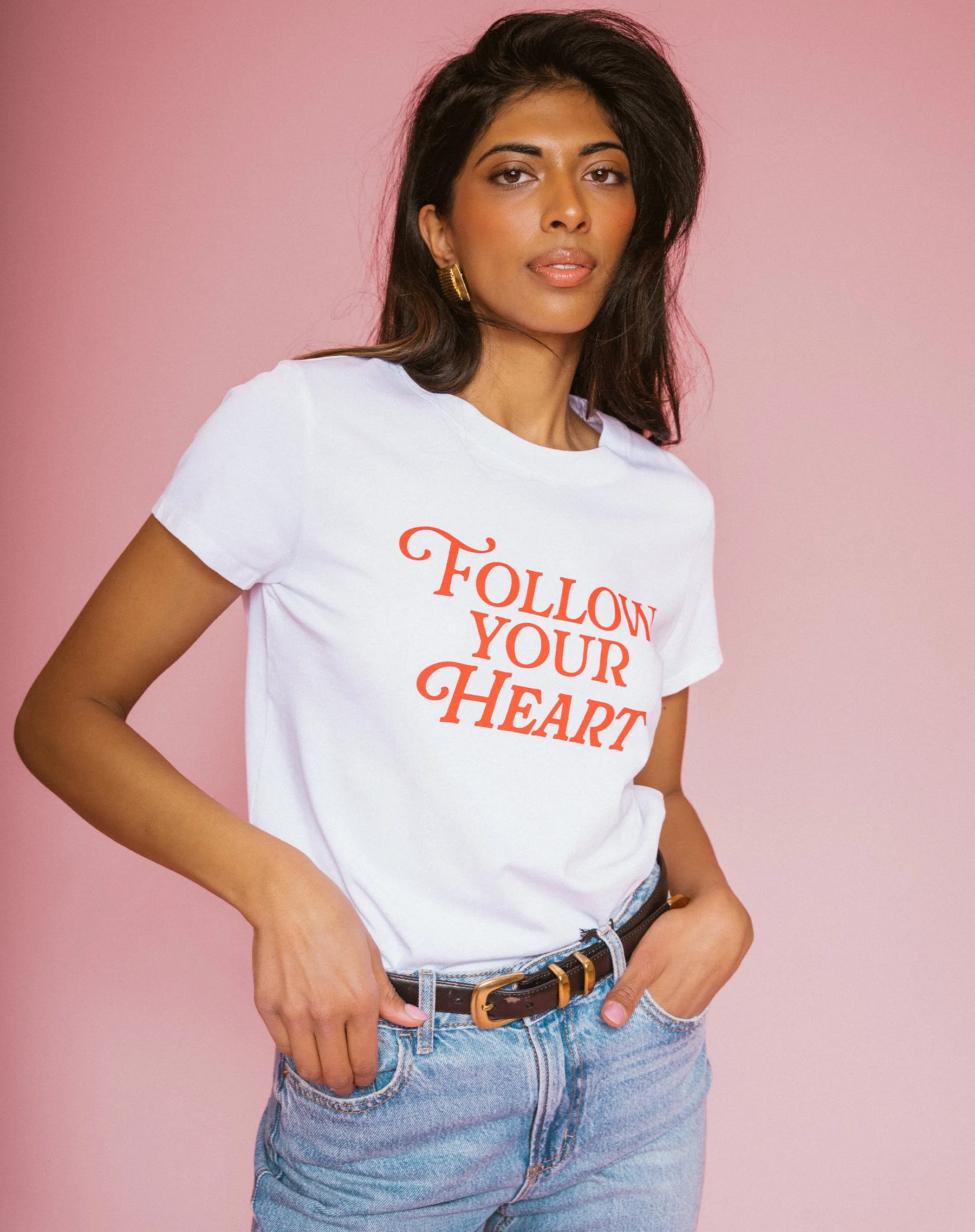"Follow Your Heart" Perfect Tee sold by Brunette The Label