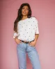 All Over Mini Heart Oversized Boxy Tee sold by Brunette The Label