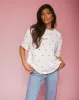 All Over Mini Heart Oversized Boxy Tee sold by Brunette The Label