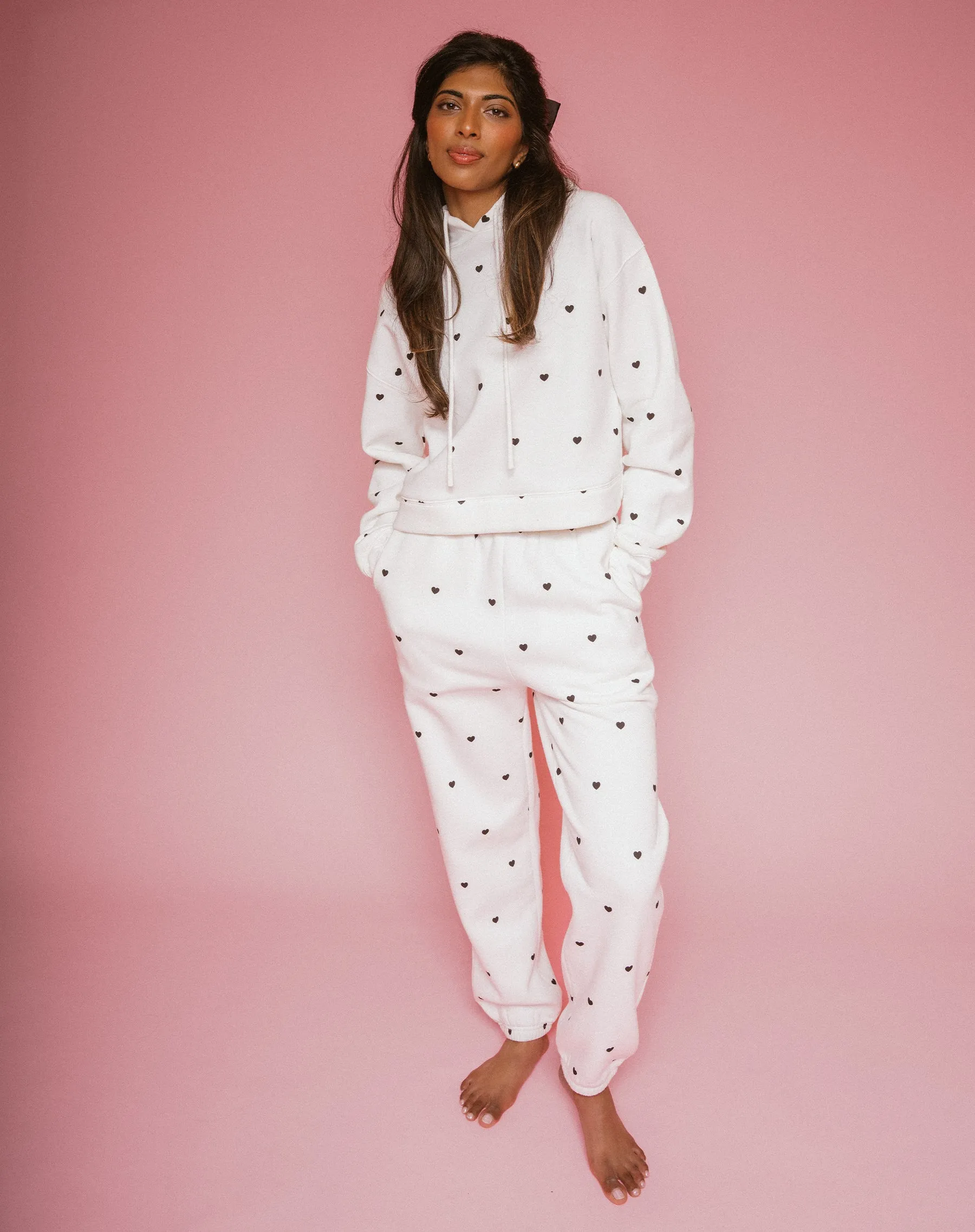 All Over Mini Heart Best Friend Jogger sold by Brunette The Label product image thumbnail 2