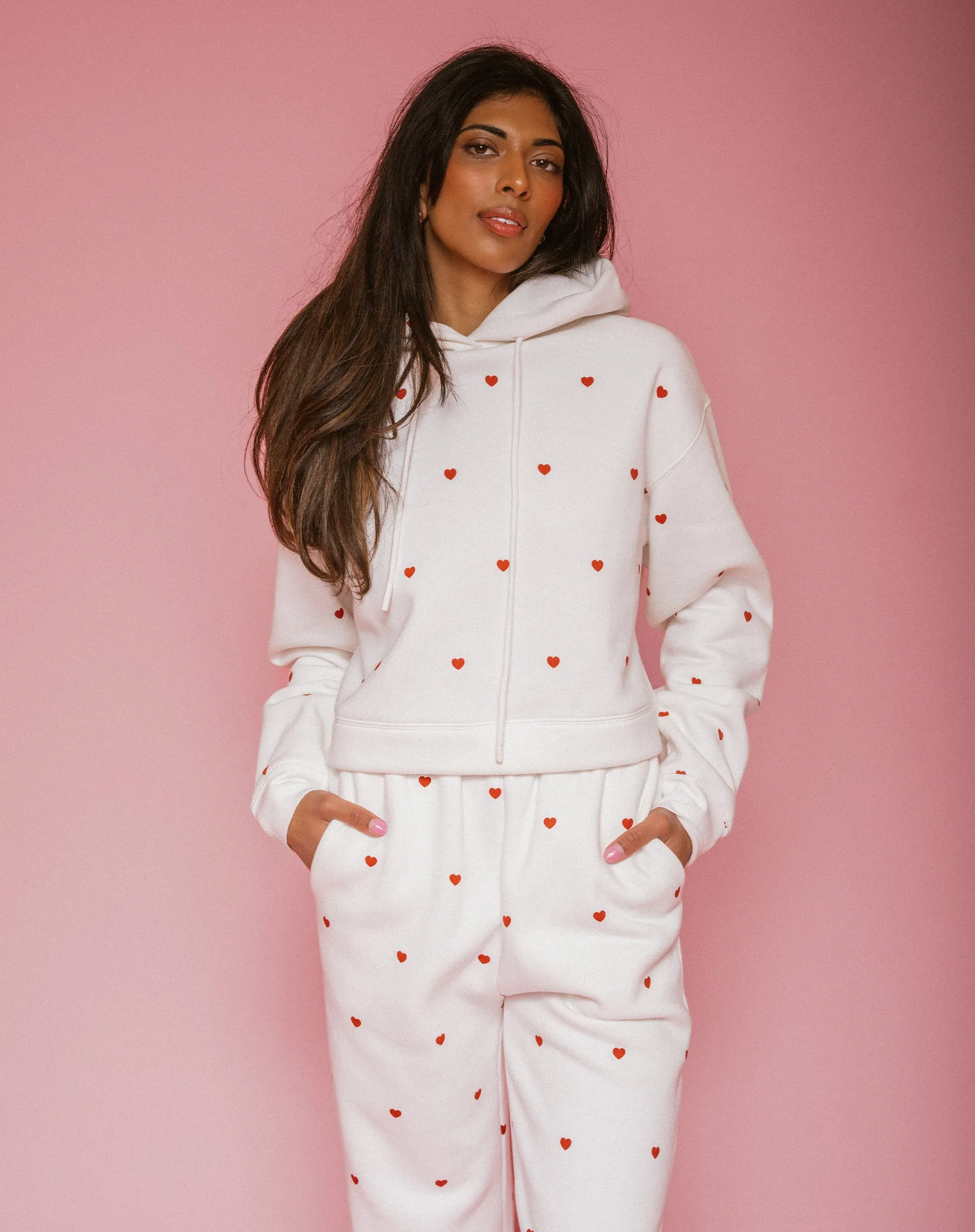 All Over Mini Heart Classic Hoodie sold by Brunette The Label