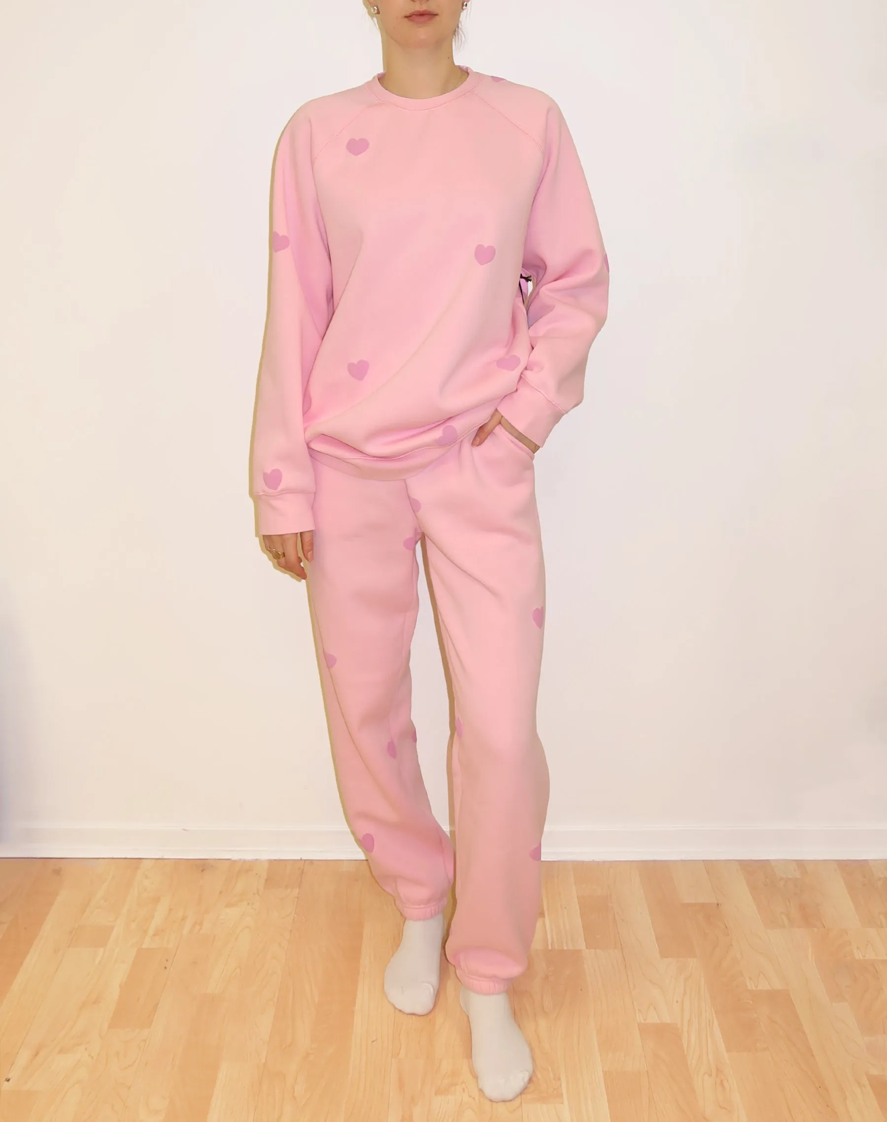 All Over Heart Oversized Joggers sold by Brunette The Label product image thumbnail 2