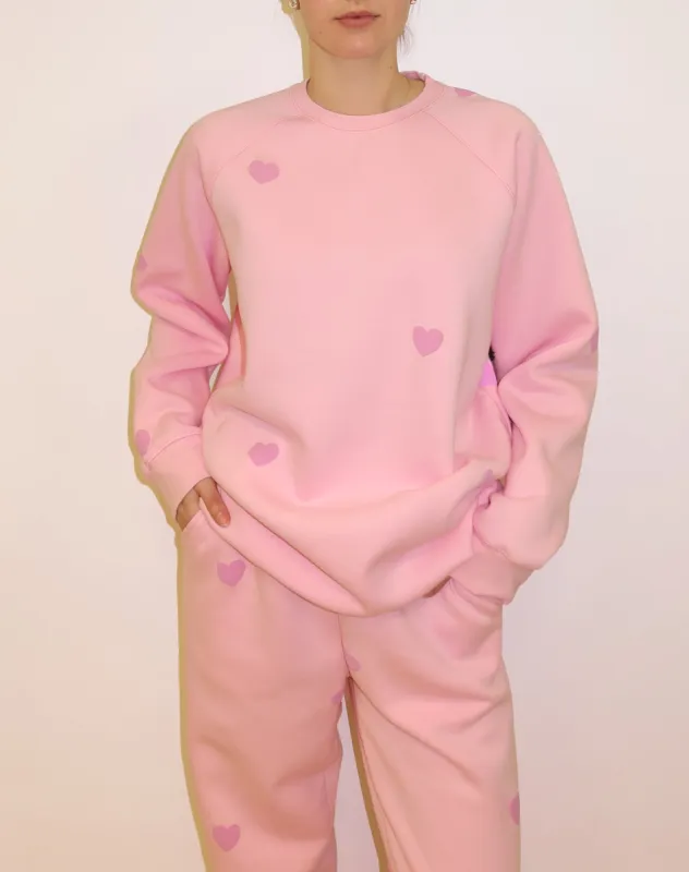 All Over Heart Big Sister Crewneck sold by Brunette The Label