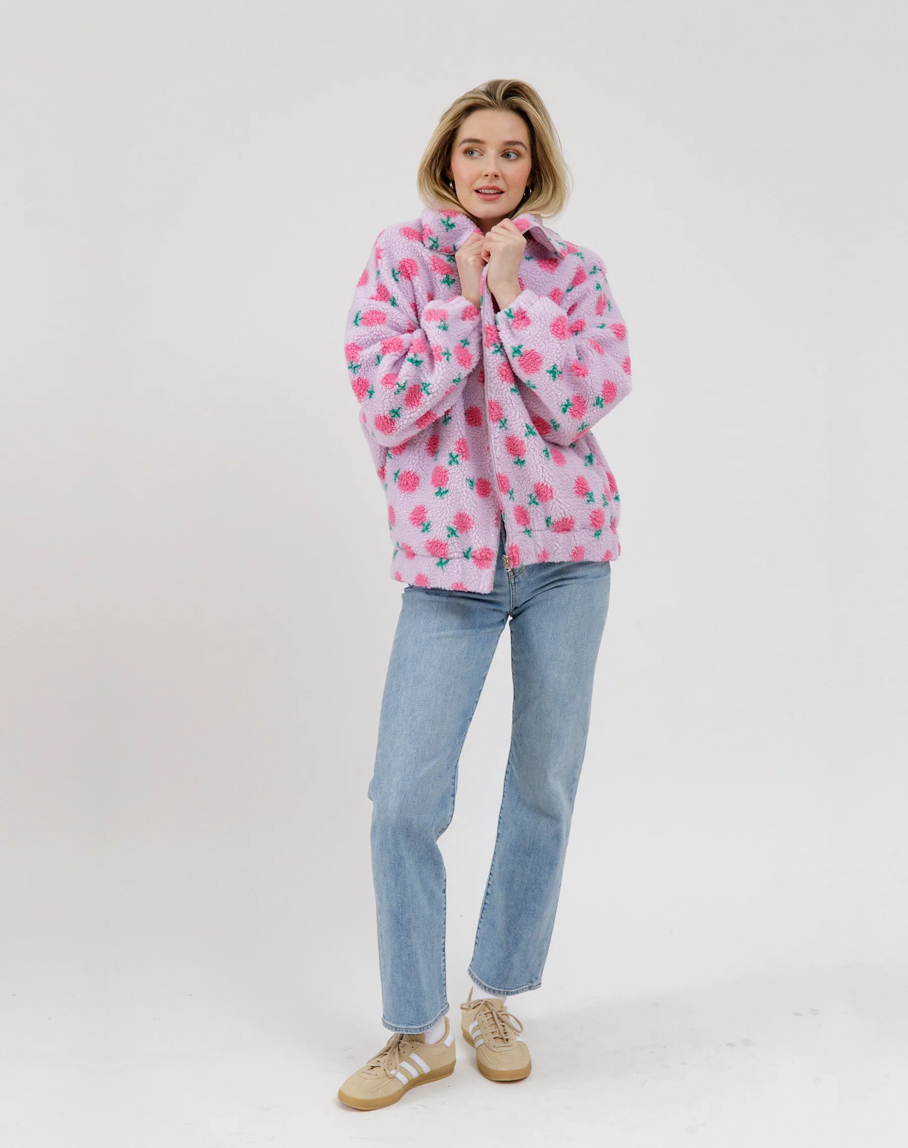 Floral Sherpa Jacket sold by Brunette The Label product image thumbnail 3