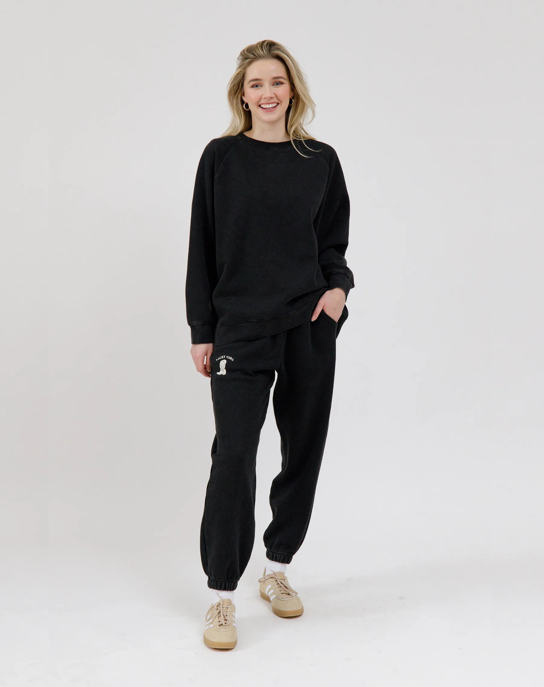"Lucky Girl" Oversized Jogger sold by Brunette The Label product image thumbnail 2