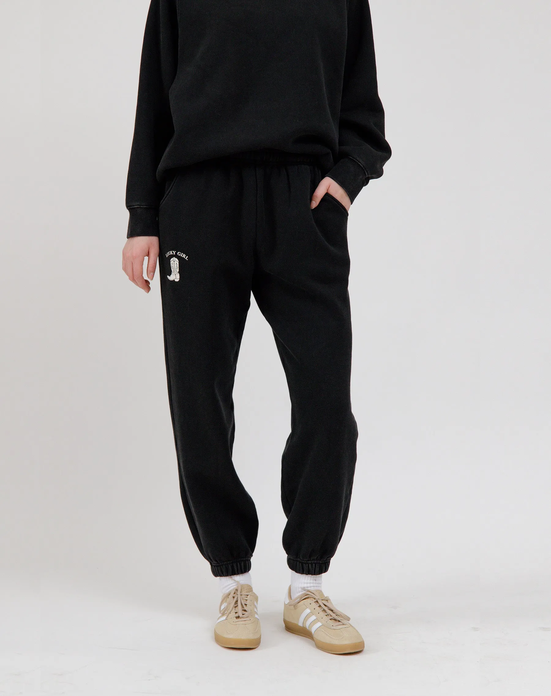 "Lucky Girl" Oversized Jogger sold by Brunette The Label product image thumbnail 3