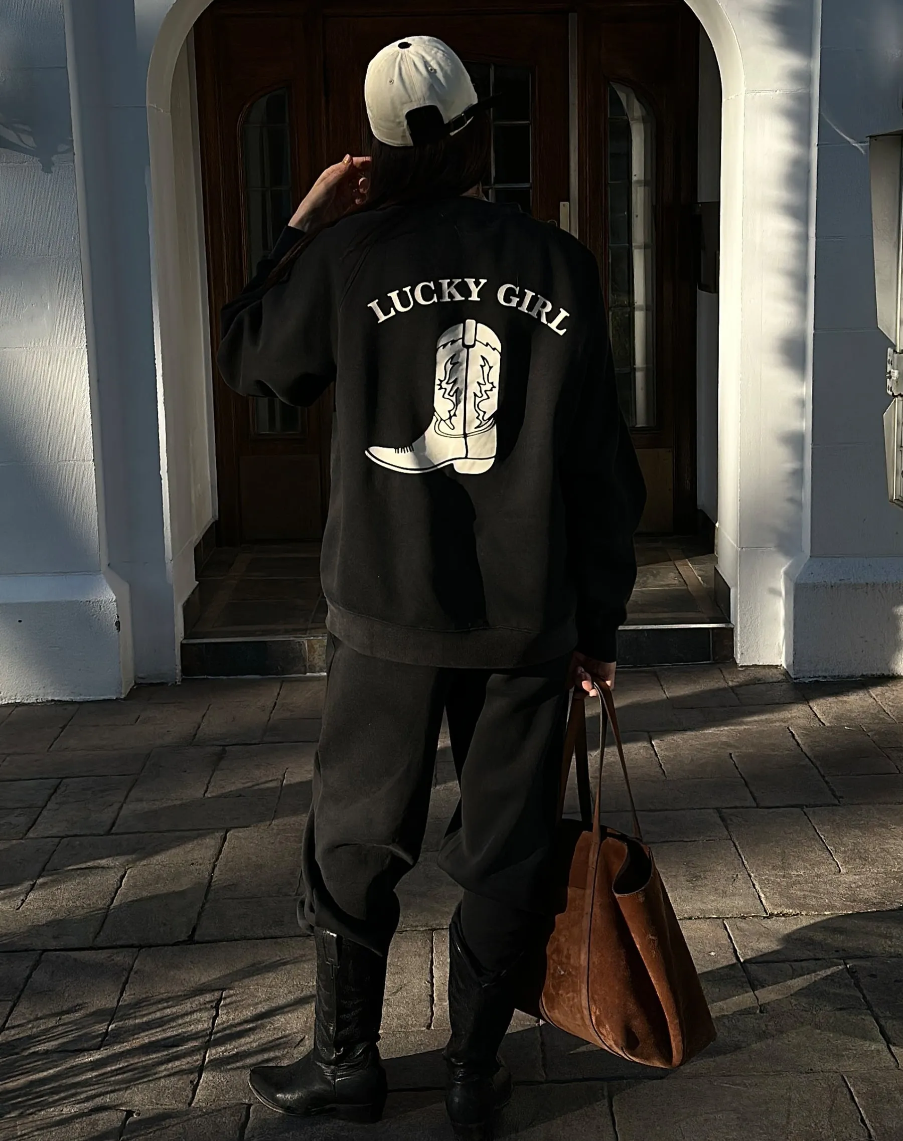 "Lucky Girl" Not Your Boyfriend's Crew sold by Brunette The Label