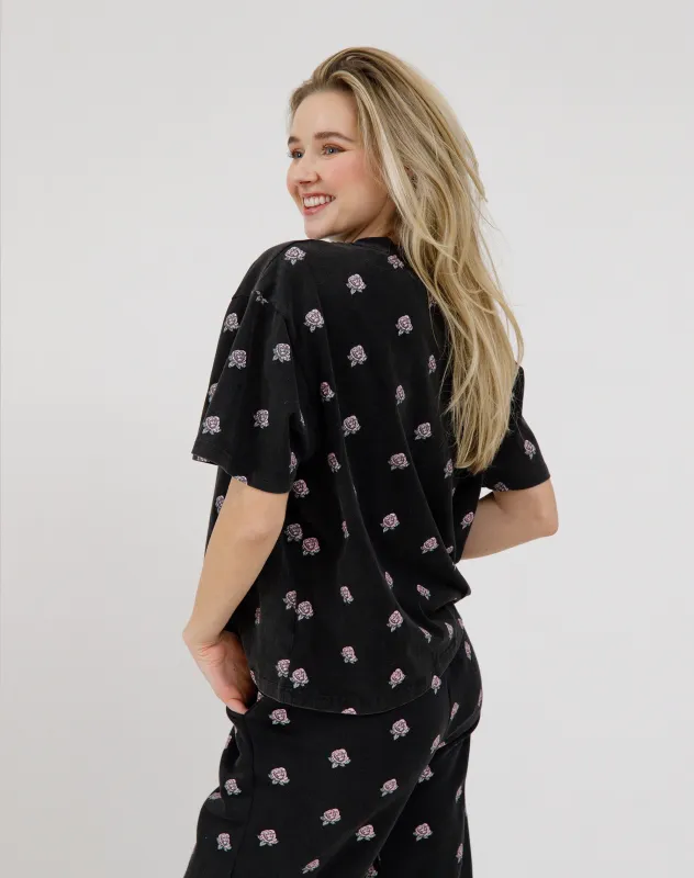 All Over Floral Boxy Tee sold by Brunette The Label