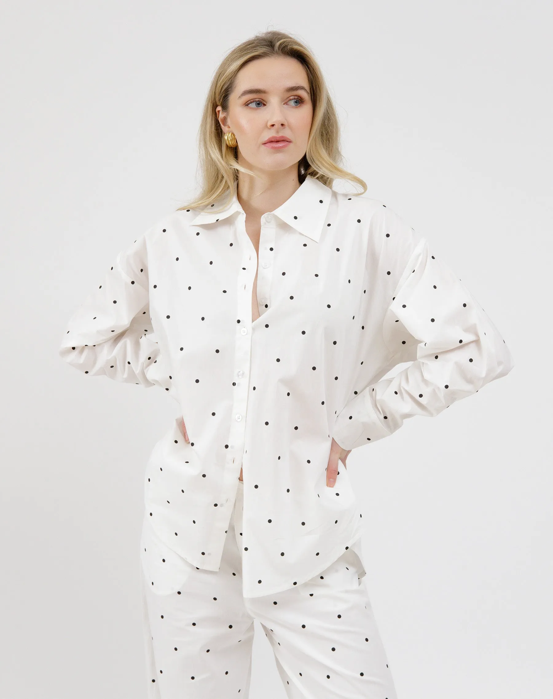 Poplin Button Up Shirt sold by Brunette The Label product image thumbnail 4