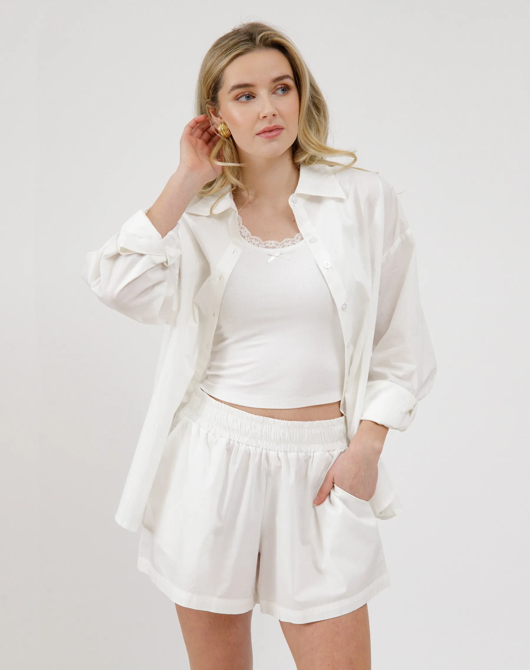 Poplin Button Up Shirt sold by Brunette The Label product image thumbnail 5
