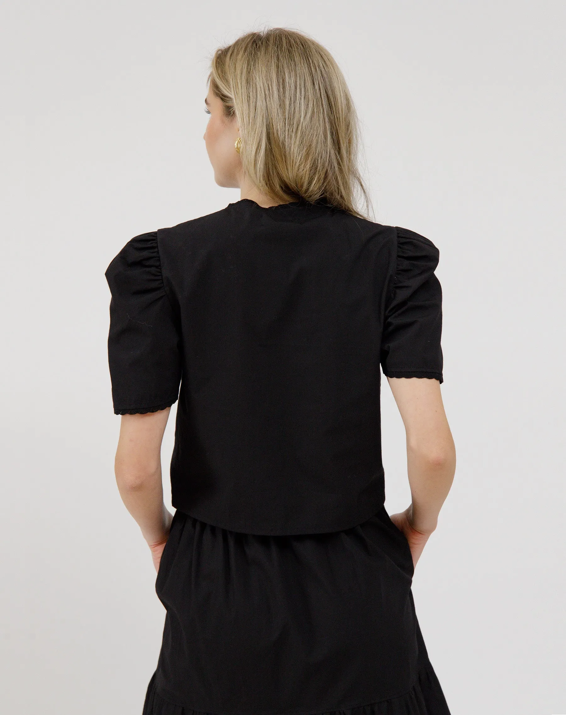 Poplin Tie Up Top sold by Brunette The Label product image thumbnail 3