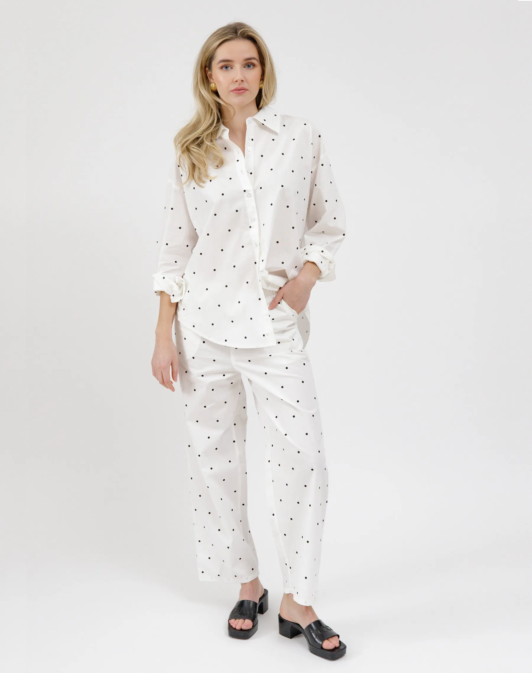 Poplin Drawstring Pants sold by Brunette The Label