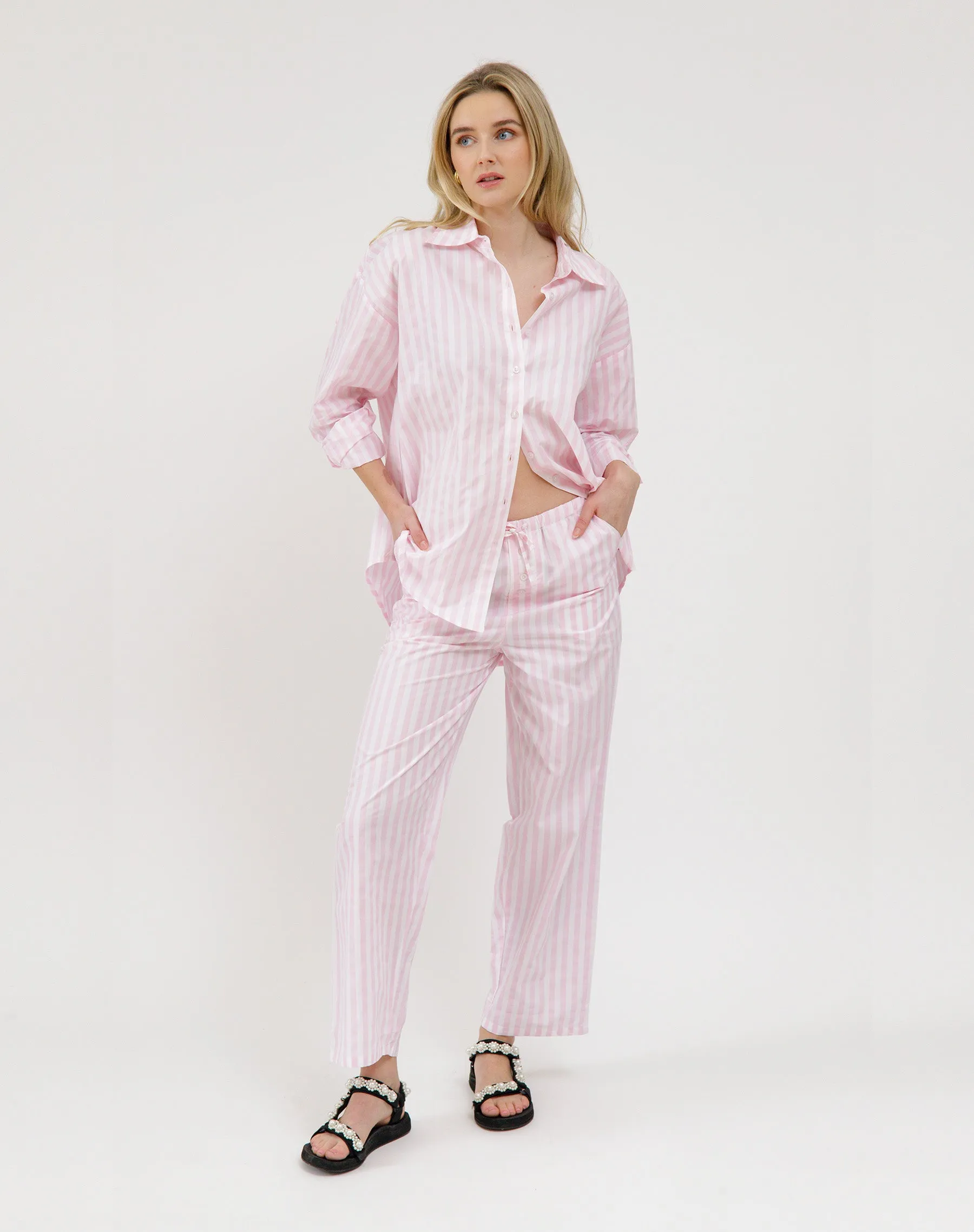 Poplin Drawstring Pants sold by Brunette The Label