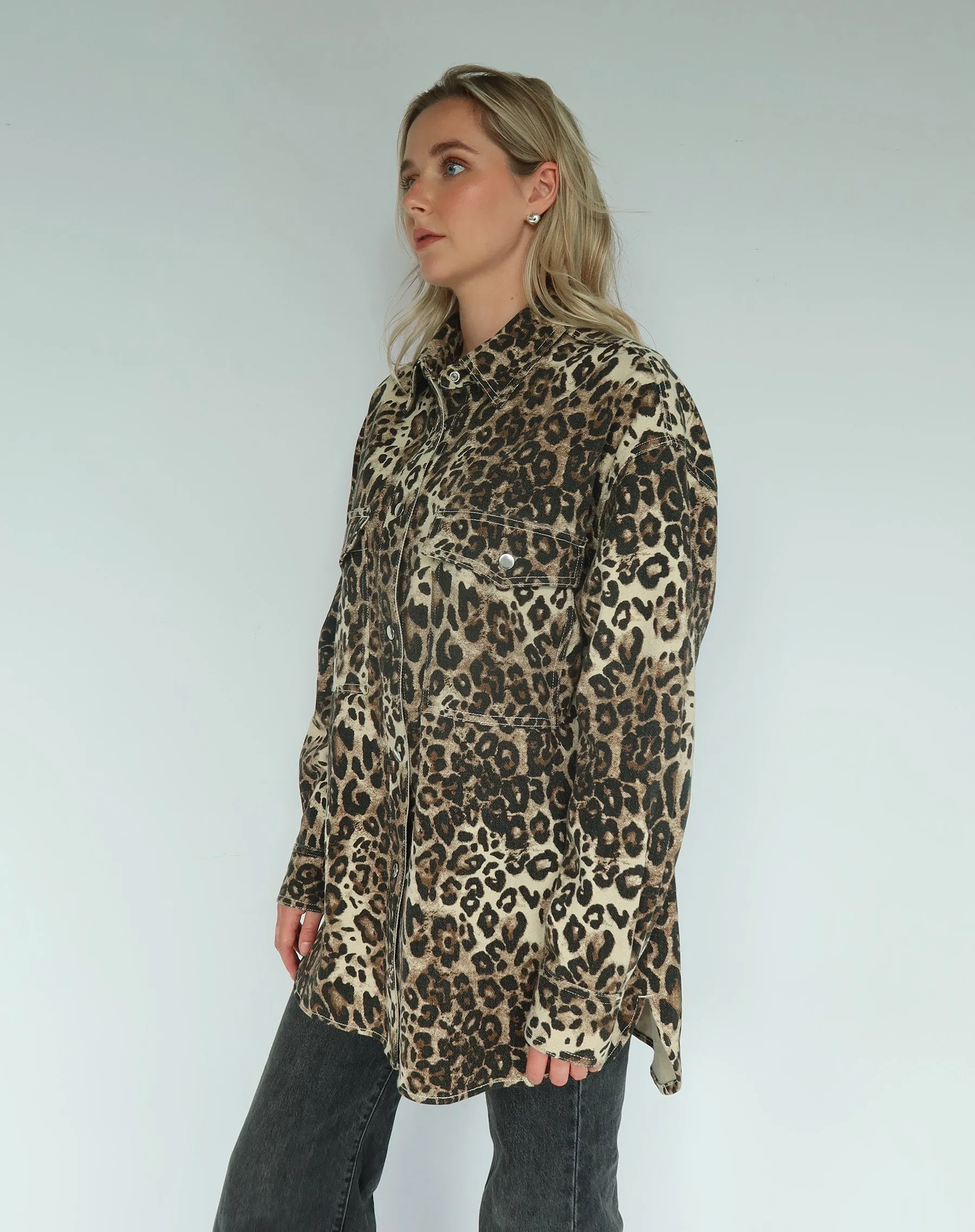 Leopard Shania Jacket sold by Brunette The Label product image thumbnail 2