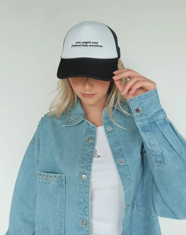 "Forehead Kisses" Trucker Cap sold by Brunette The Label