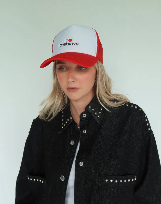 "I Love Cowboys" Trucker Cap sold by Brunette The Label