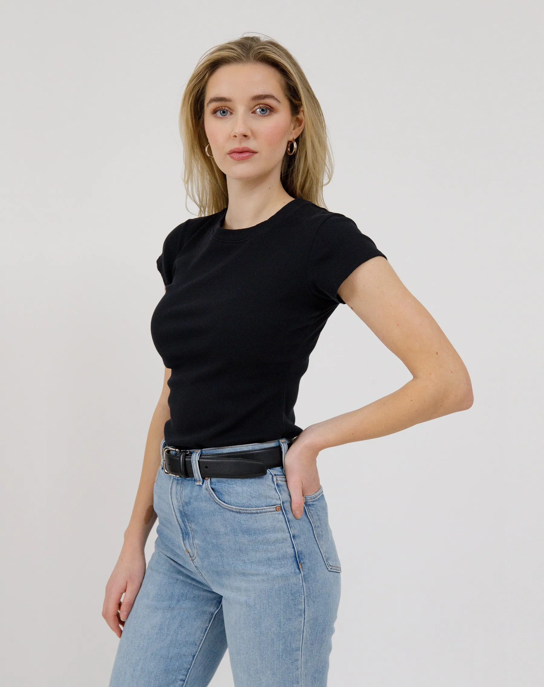 Ribbed Tee sold by Brunette The Label product image thumbnail 2