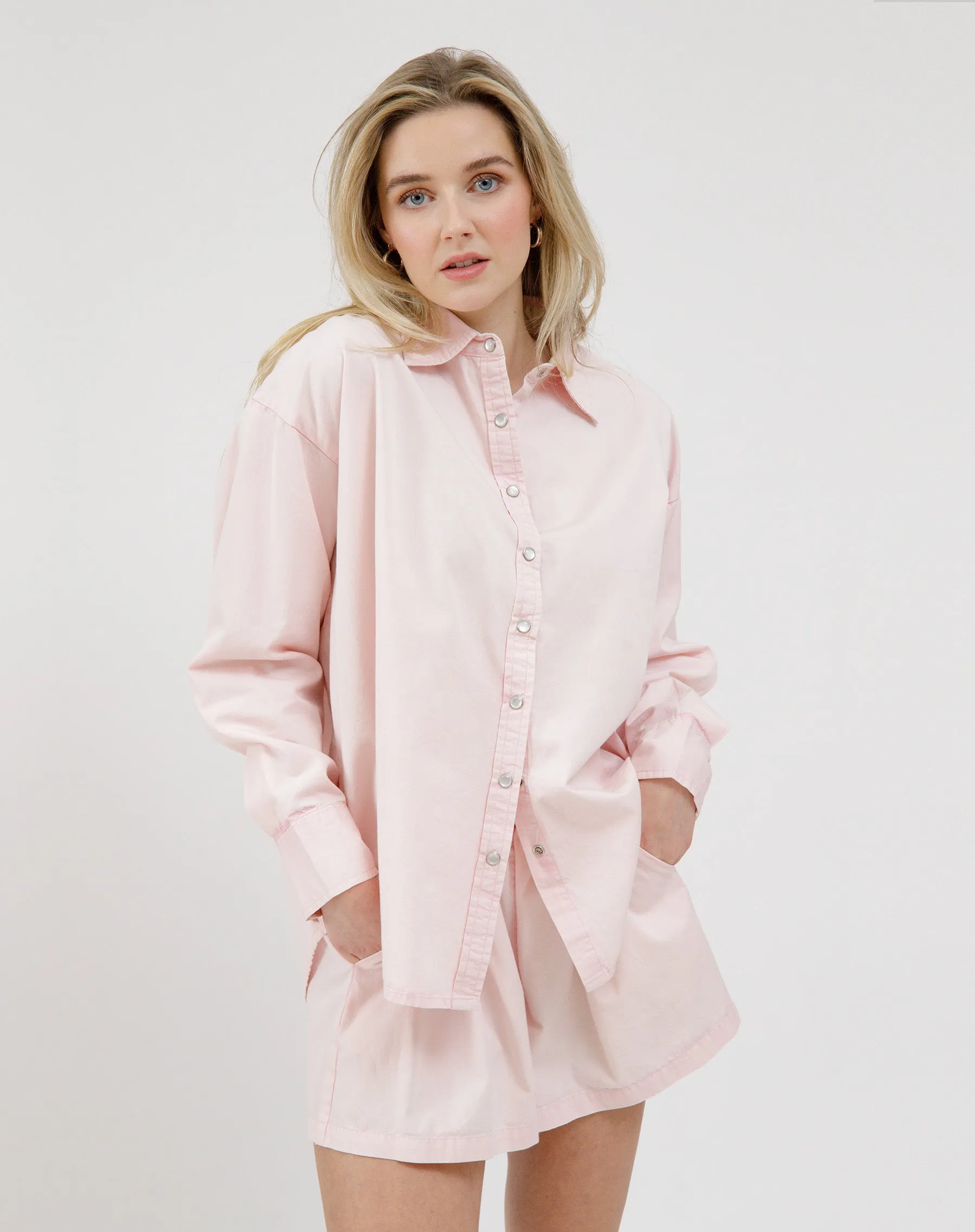 Chambray Button Up Shirt sold by Brunette The Label product image thumbnail 5