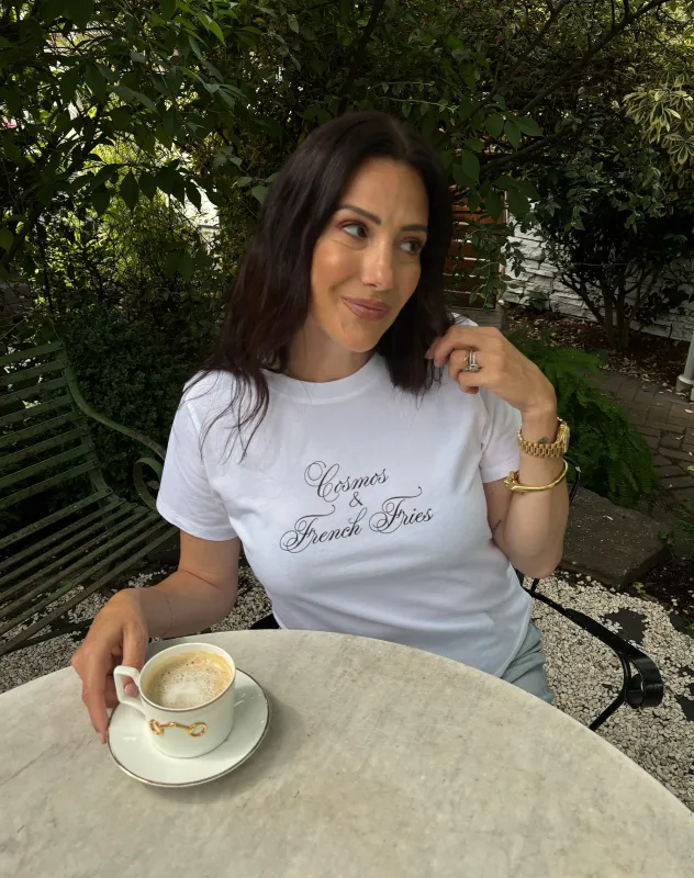 "Cosmos & French Fries" Paris Tee sold by Brunette The Label