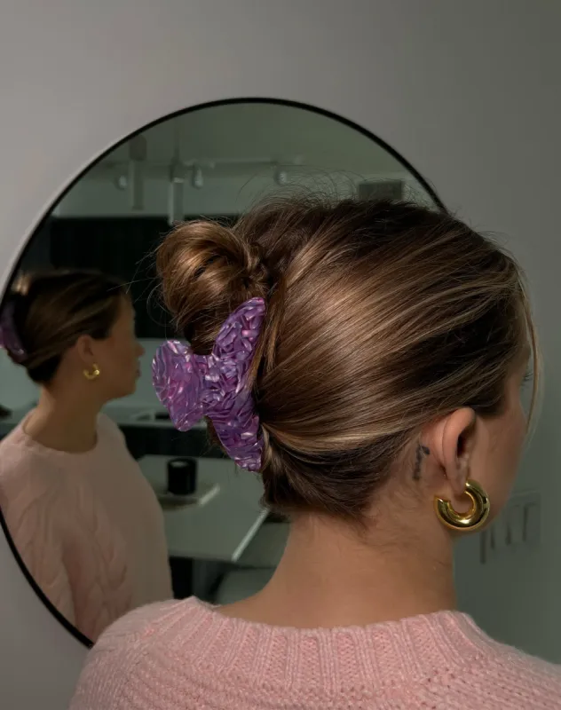 The Marble Claw Clip | Lilac sold by Brunette The Label