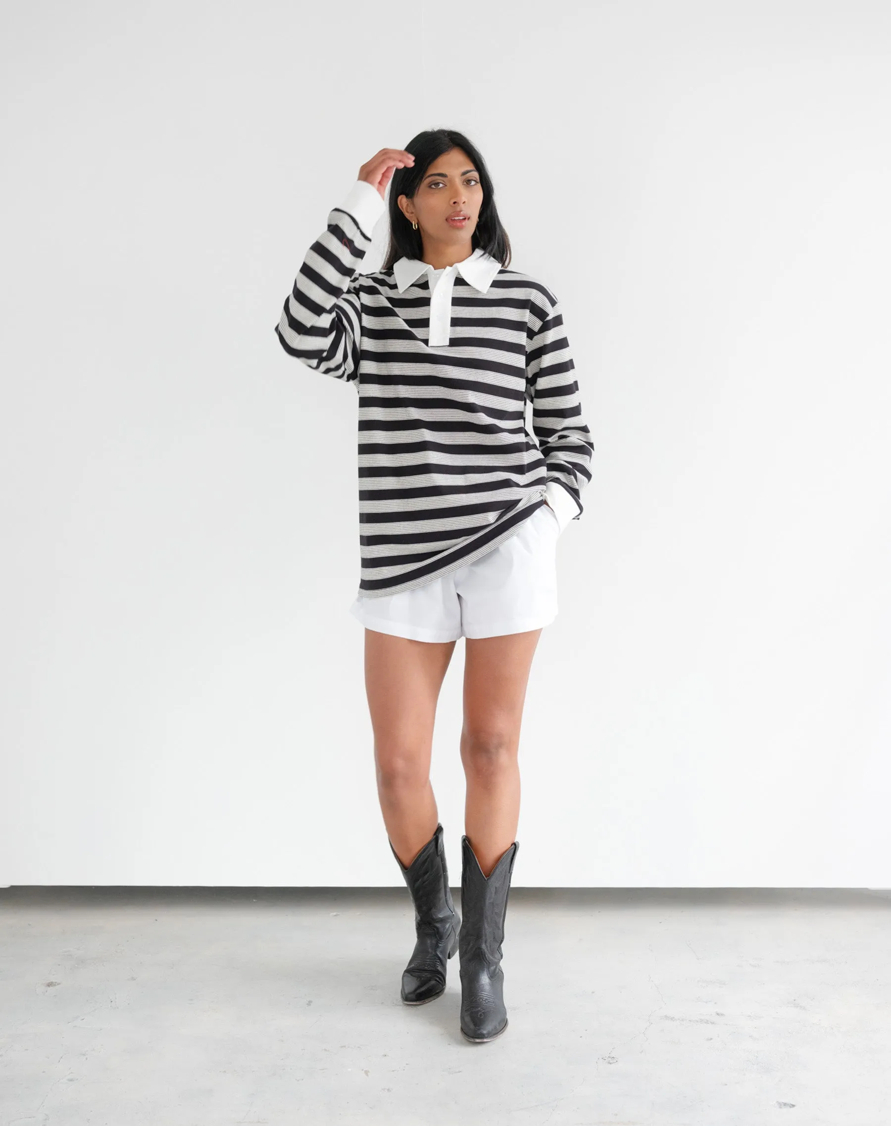 Striped Rugby Shirt sold by Brunette The Label product image thumbnail 2