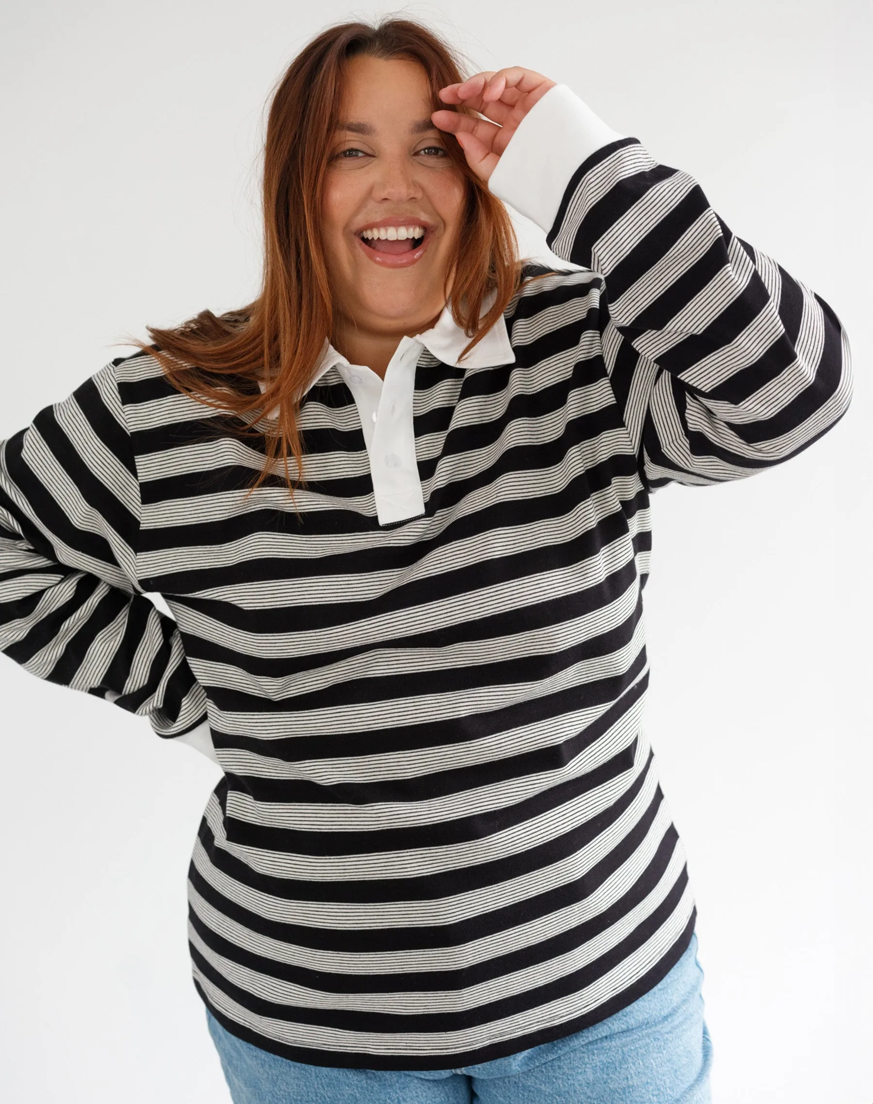 Striped Rugby Shirt sold by Brunette The Label product image thumbnail 5