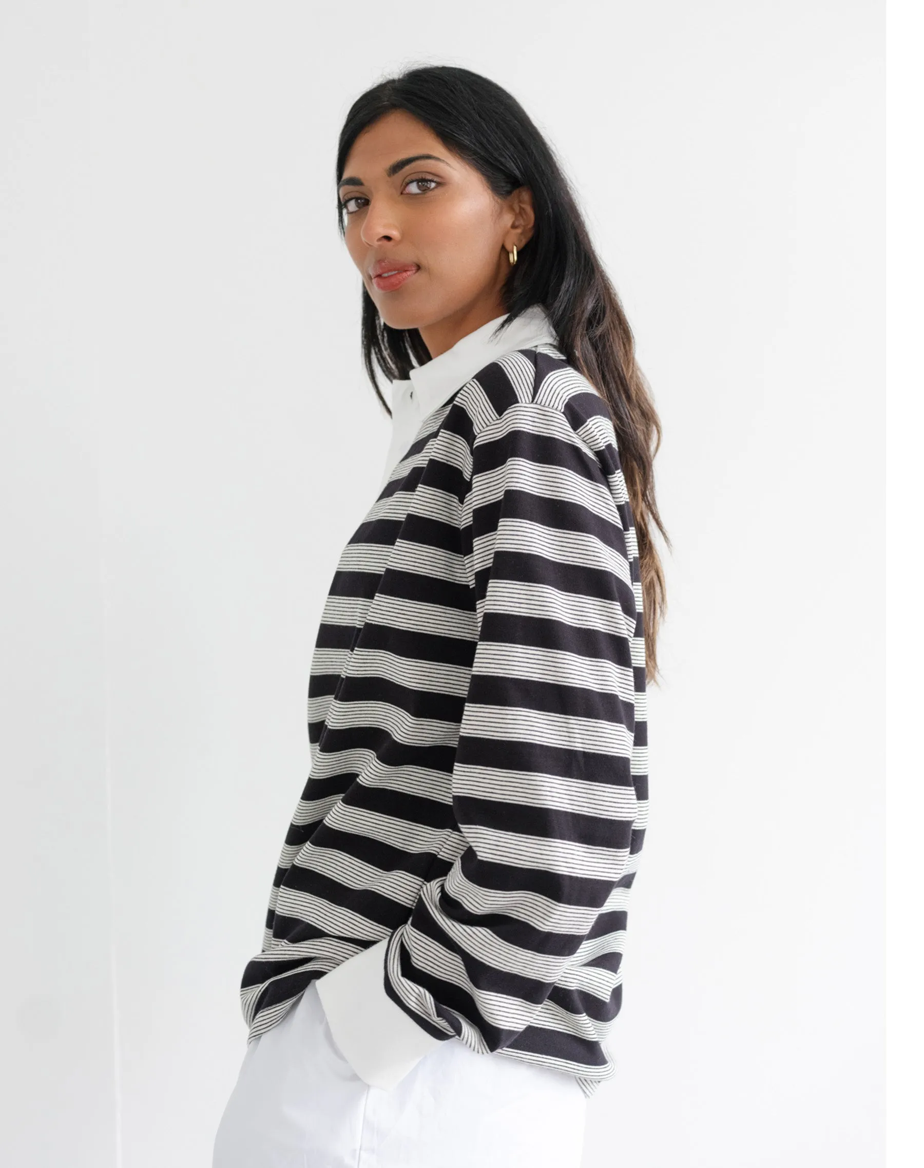 Striped Rugby Shirt sold by Brunette The Label product image thumbnail 3