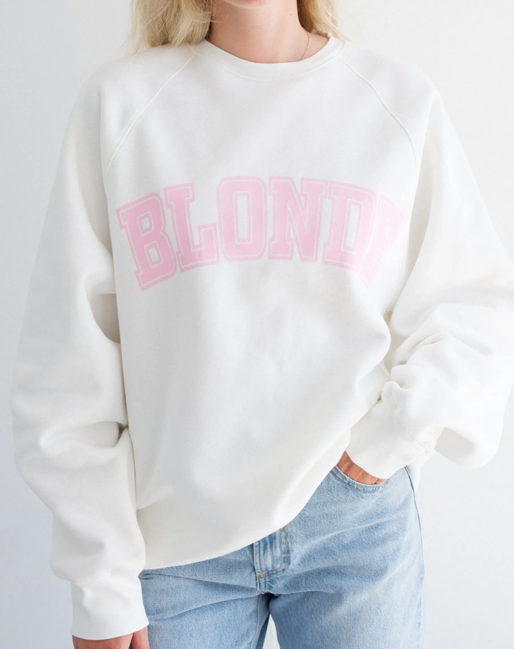"Blonde" Varsity Hair Colour Not Your Boyfriend's Crew sold by Brunette The Label
