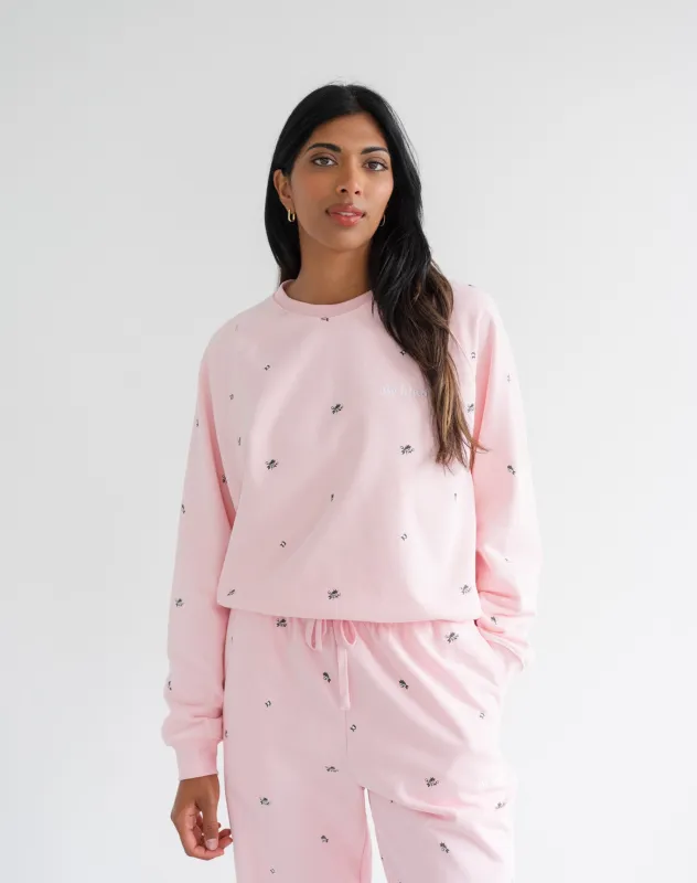"Be Kind" All Over Floral Perfect Crew made by Brunette The Label
